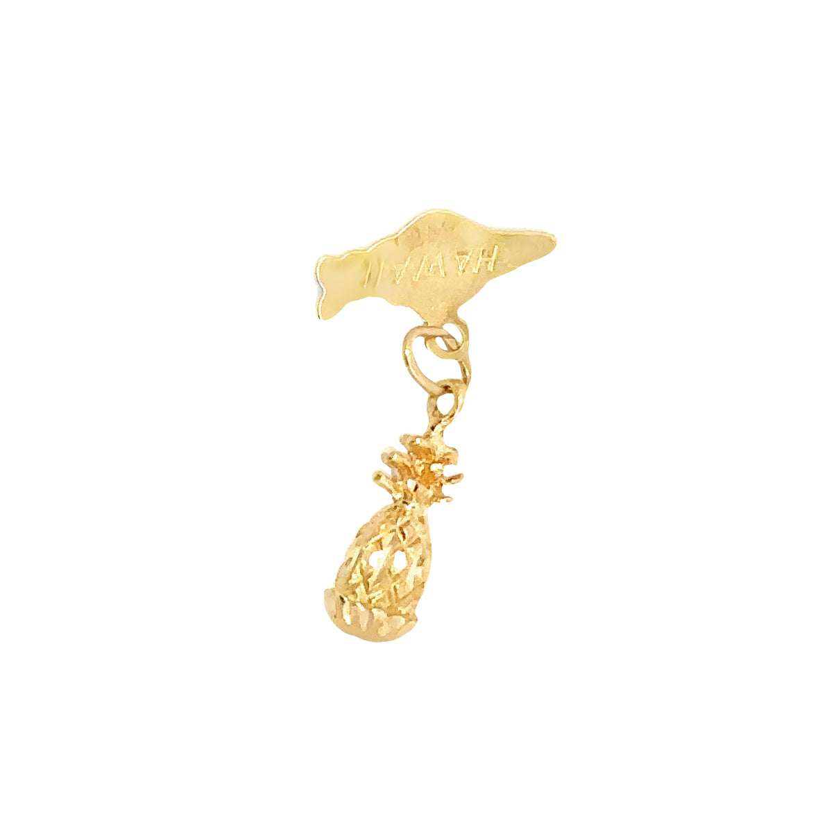Hawaiian pineapple charm 14kt solid gold vintage