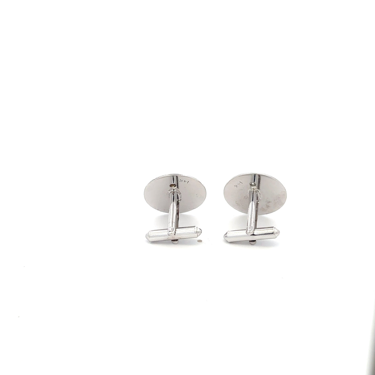 Vintage 14KT White Gold Diamond Cufflinks