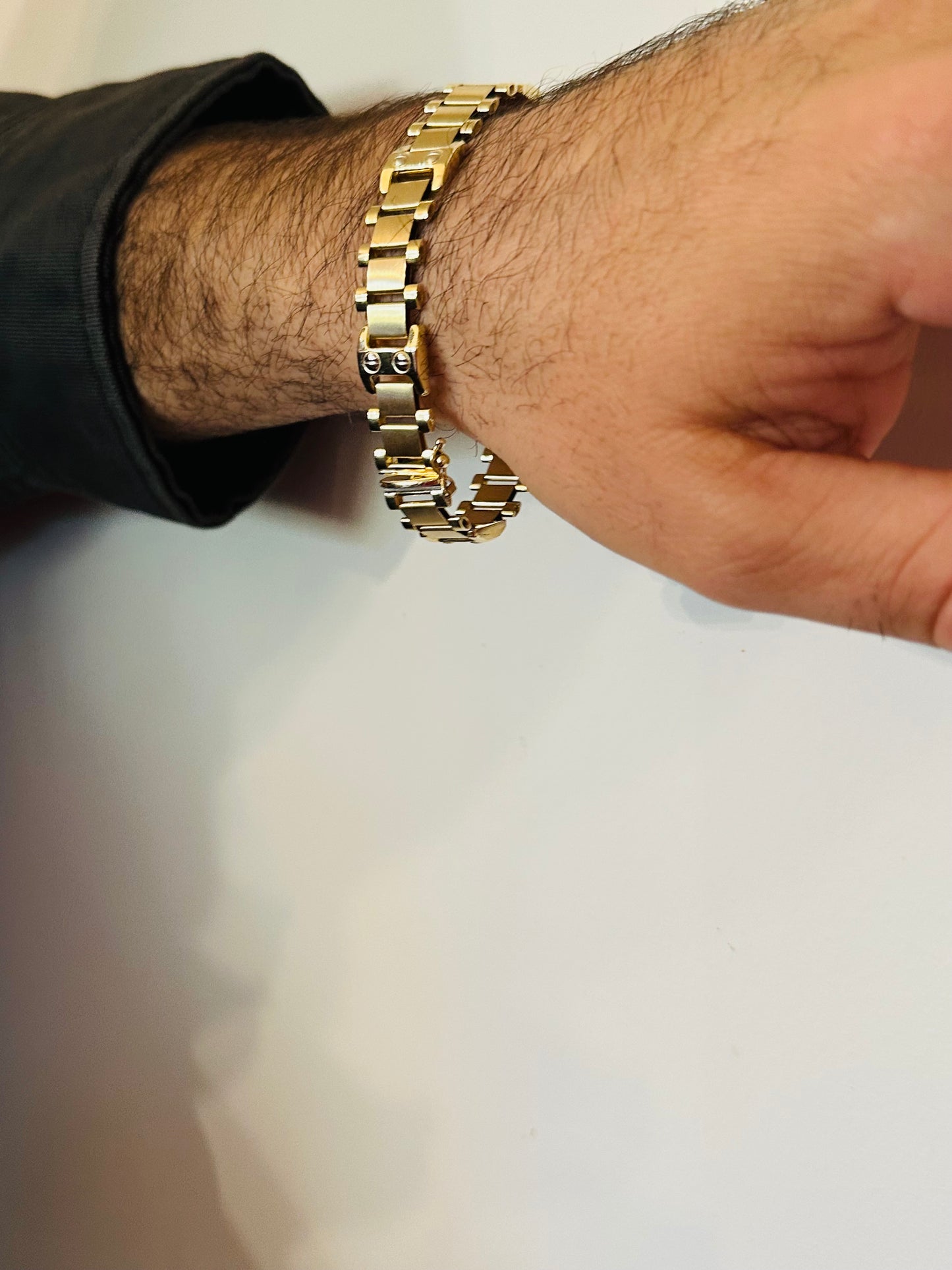 14kt solid gold men's bracelet vintage