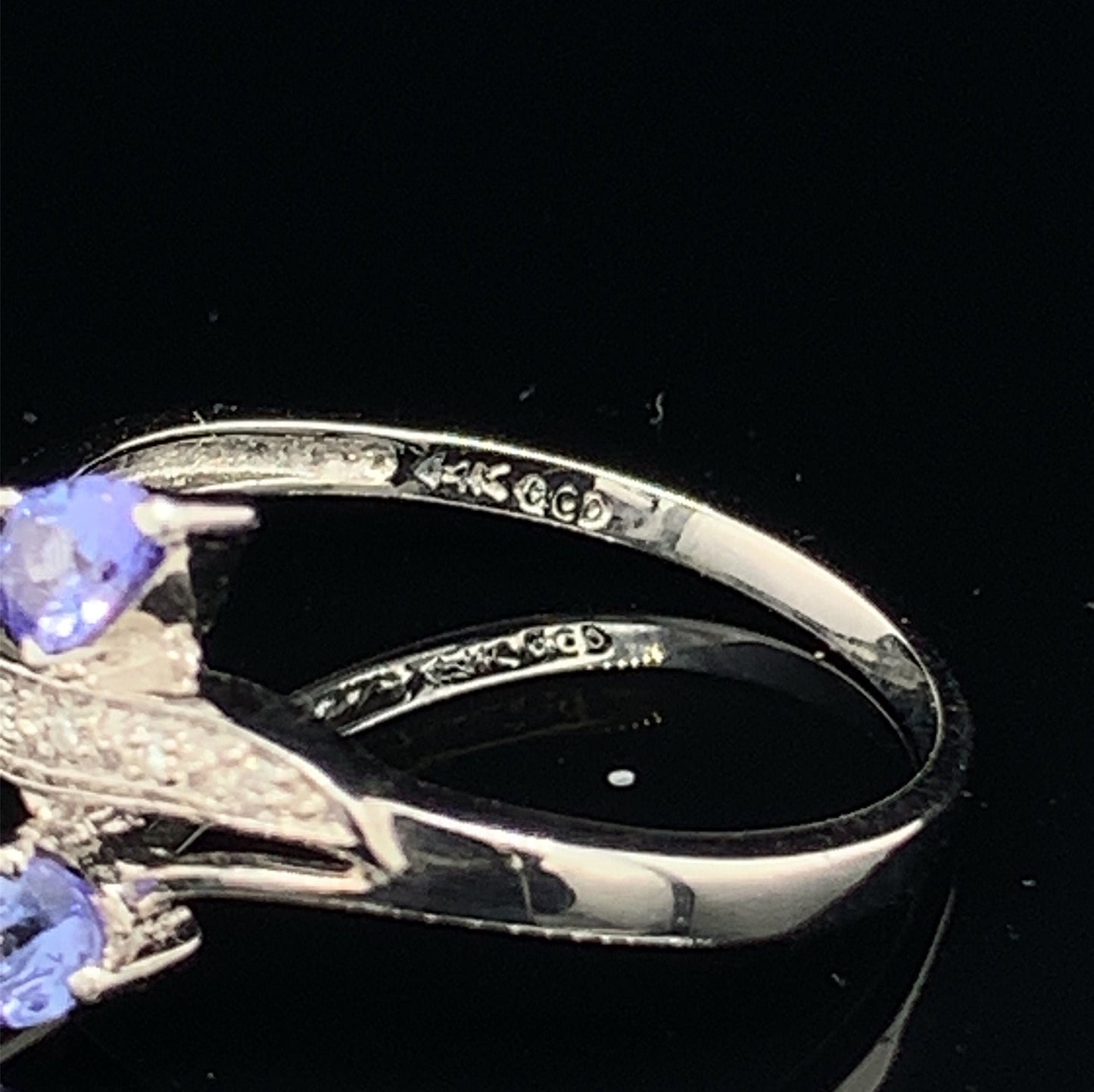 14kt solid White Gold Tanzanite Ring