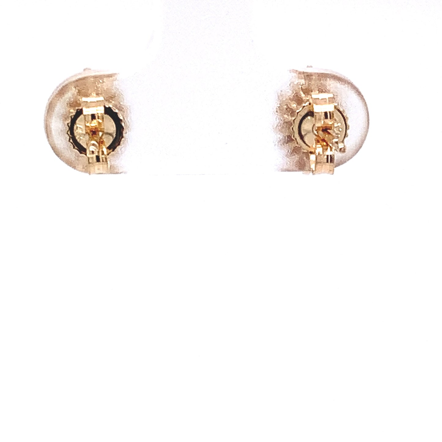 14kt solid Yellow Gold Sapphire Earrings with Diamonds