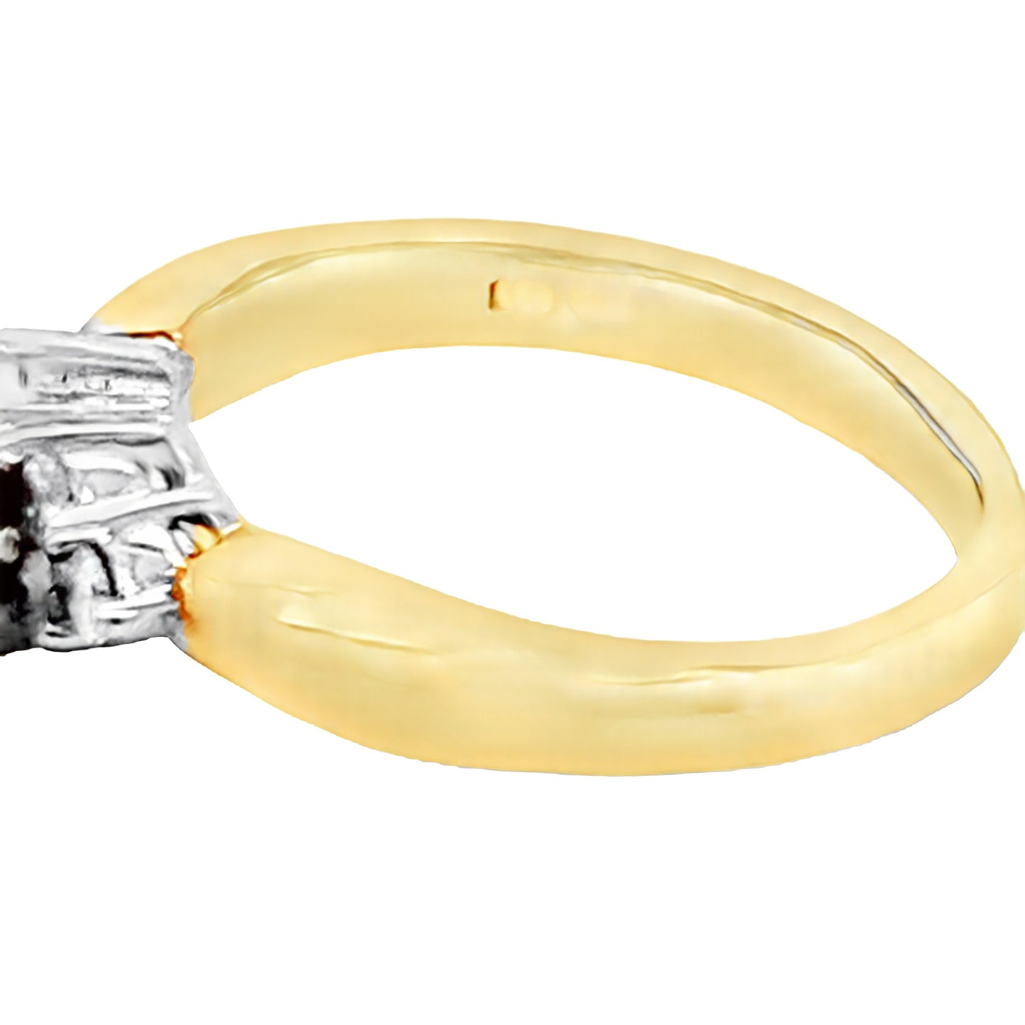 14KT Yellow Gold Genuine Sapphire with Diamonds