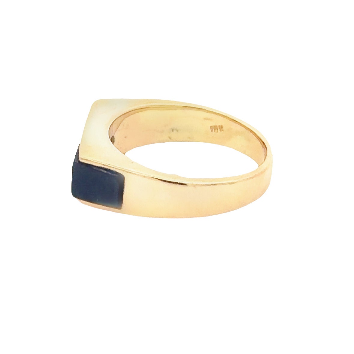 14kt yellow gold vintage onyx men's ring