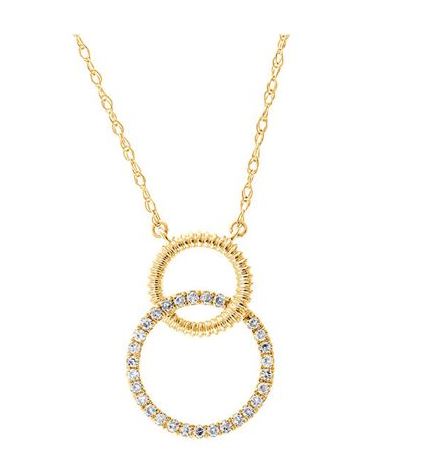 Double Circle Diamond Pendant