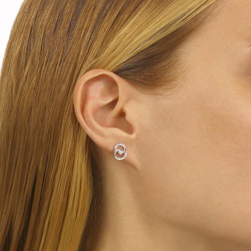 Double Circle Diamond Earrings