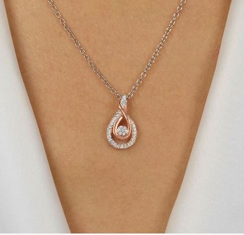 Infinity Love Knot Diamond Pendant