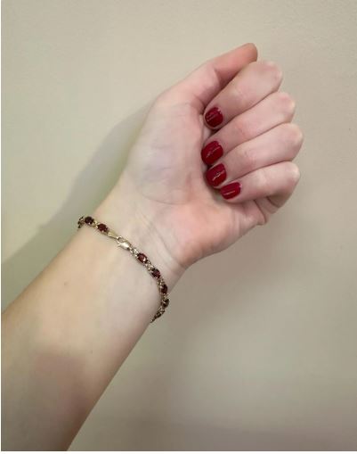 Yellow Gold Garnet Bracelet