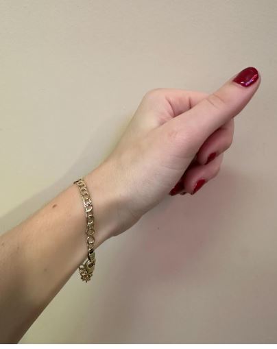 14kt yellow solid gold fancy link  vintage bracelet