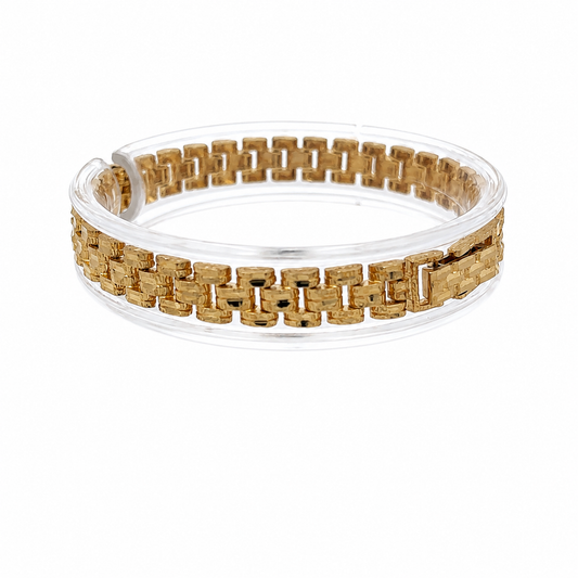 Vintage 10K Yellow Gold Textured Link Bracelet | Nugget Style Jewelry