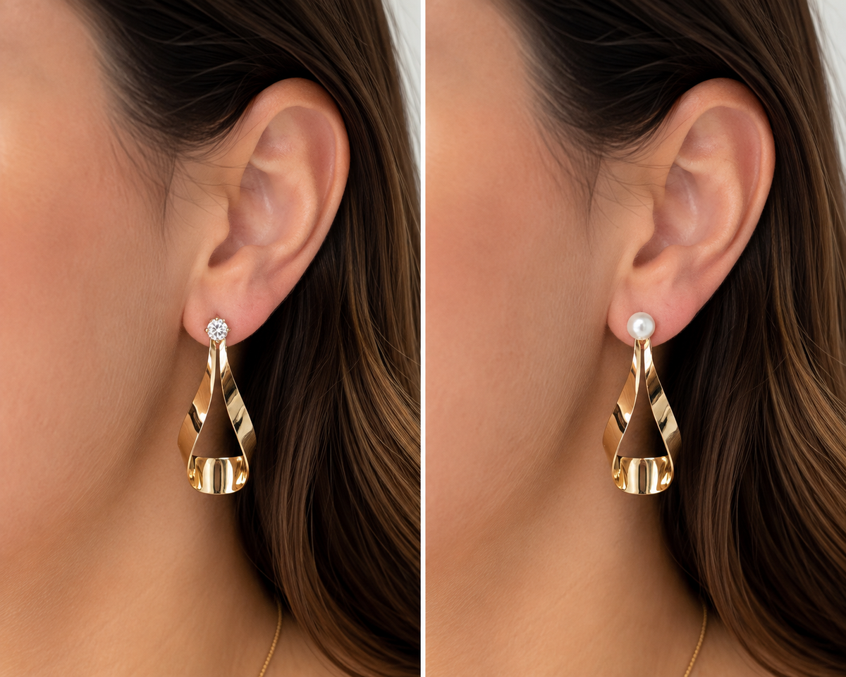 Vintage 14K Yellow Gold Earring Jackets| Interchangeable Earring Jackets