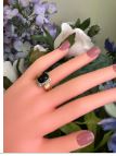 14kt yellow solid gold onyx ring