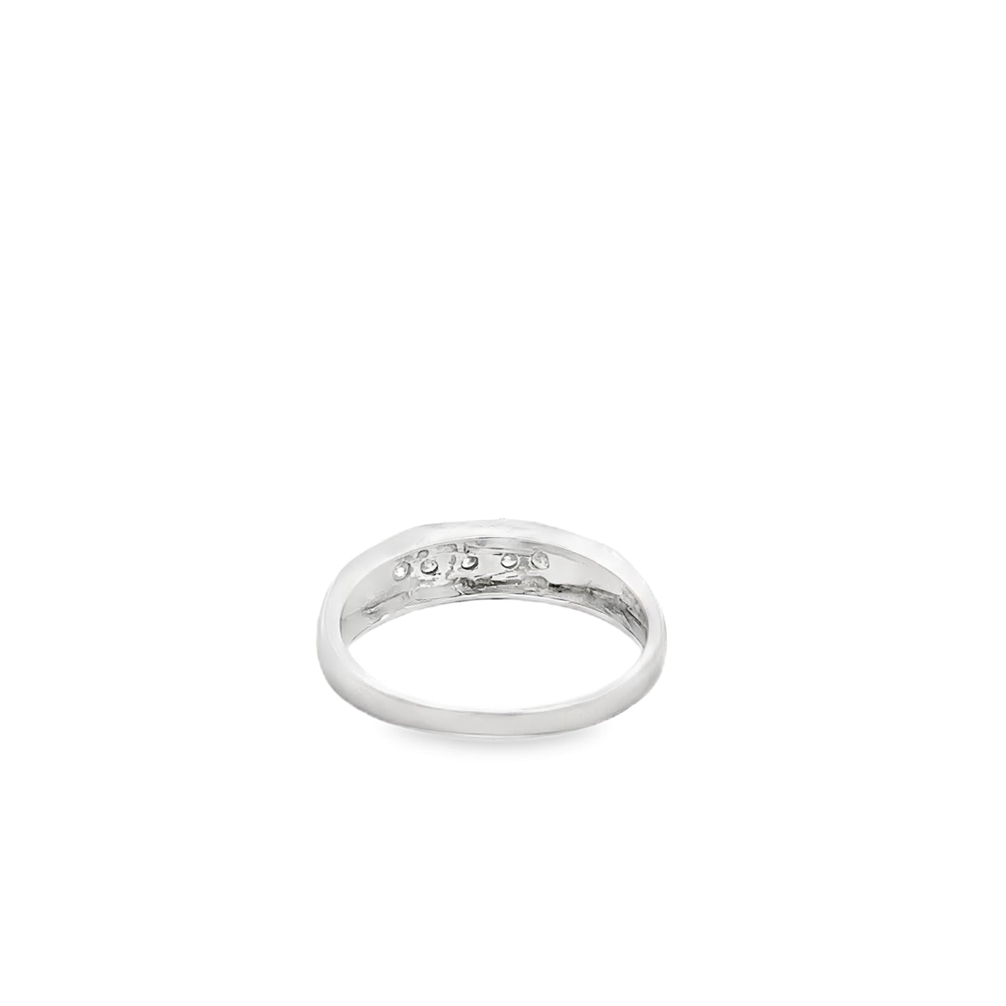 14kt white gold  ring  vintage  channel set