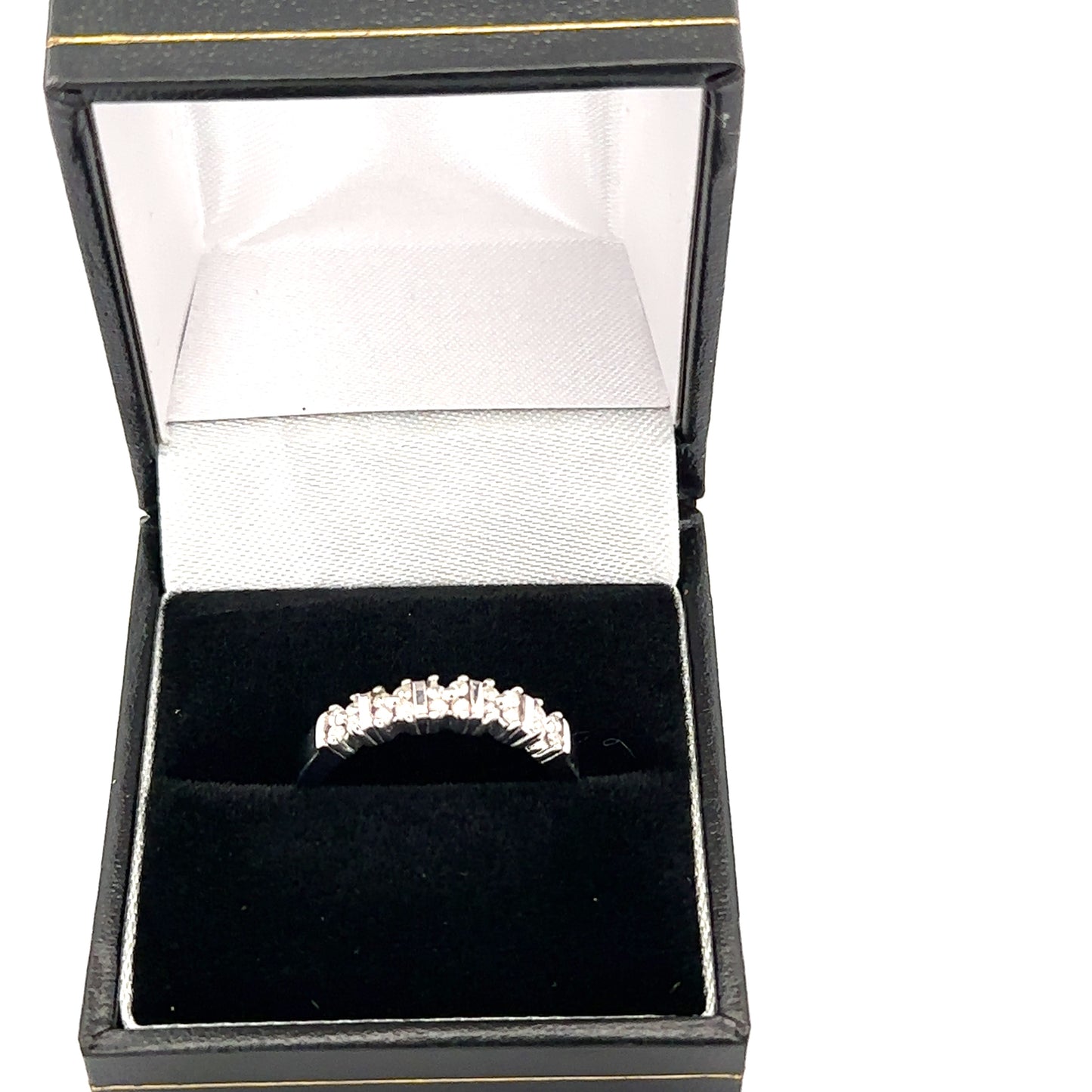 10kt white gold diamond vintage ring