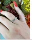 10kt white gold diamond vintage ring
