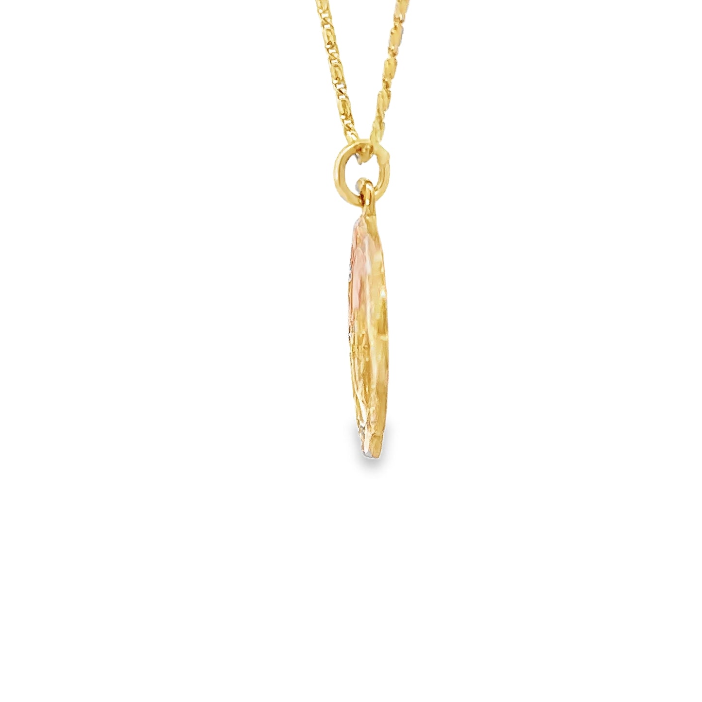 18kt yellow solid gold baptism charm
