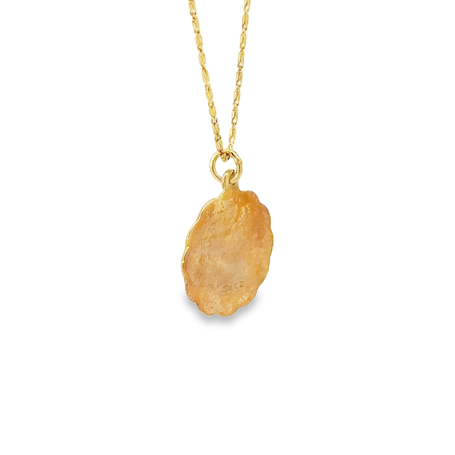 18kt yellow solid gold baptism charm