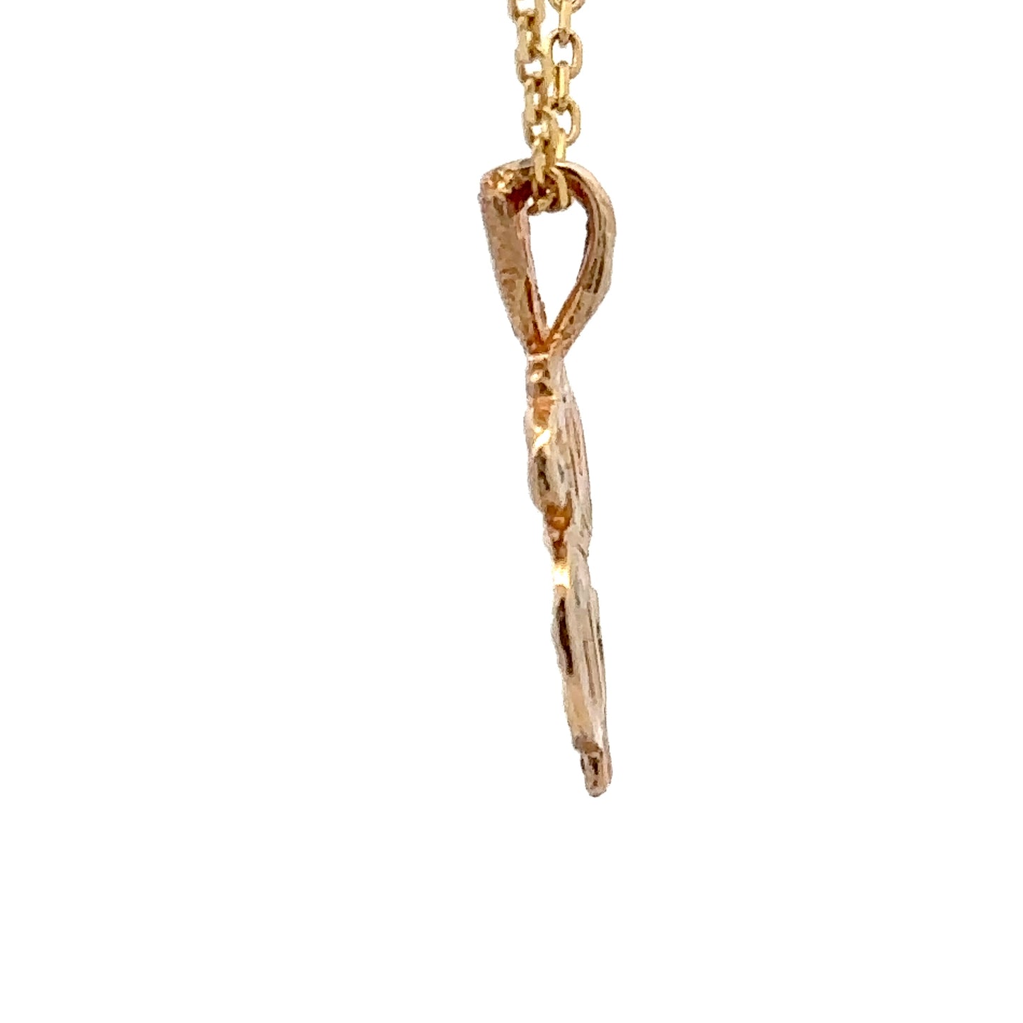 14kt yellow gold dollar sign charm
