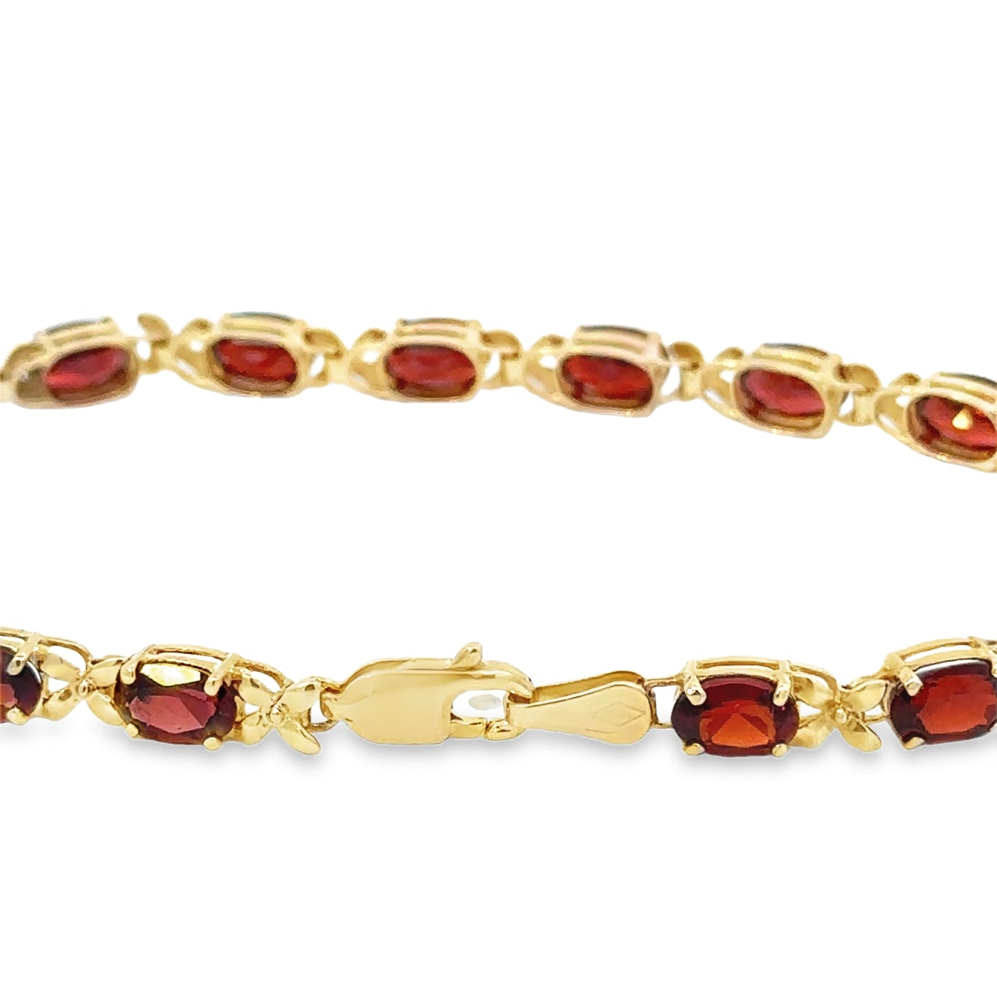 Yellow Gold Garnet Bracelet