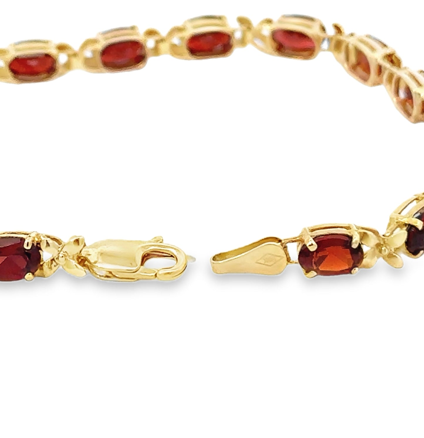 Yellow Gold Garnet Bracelet