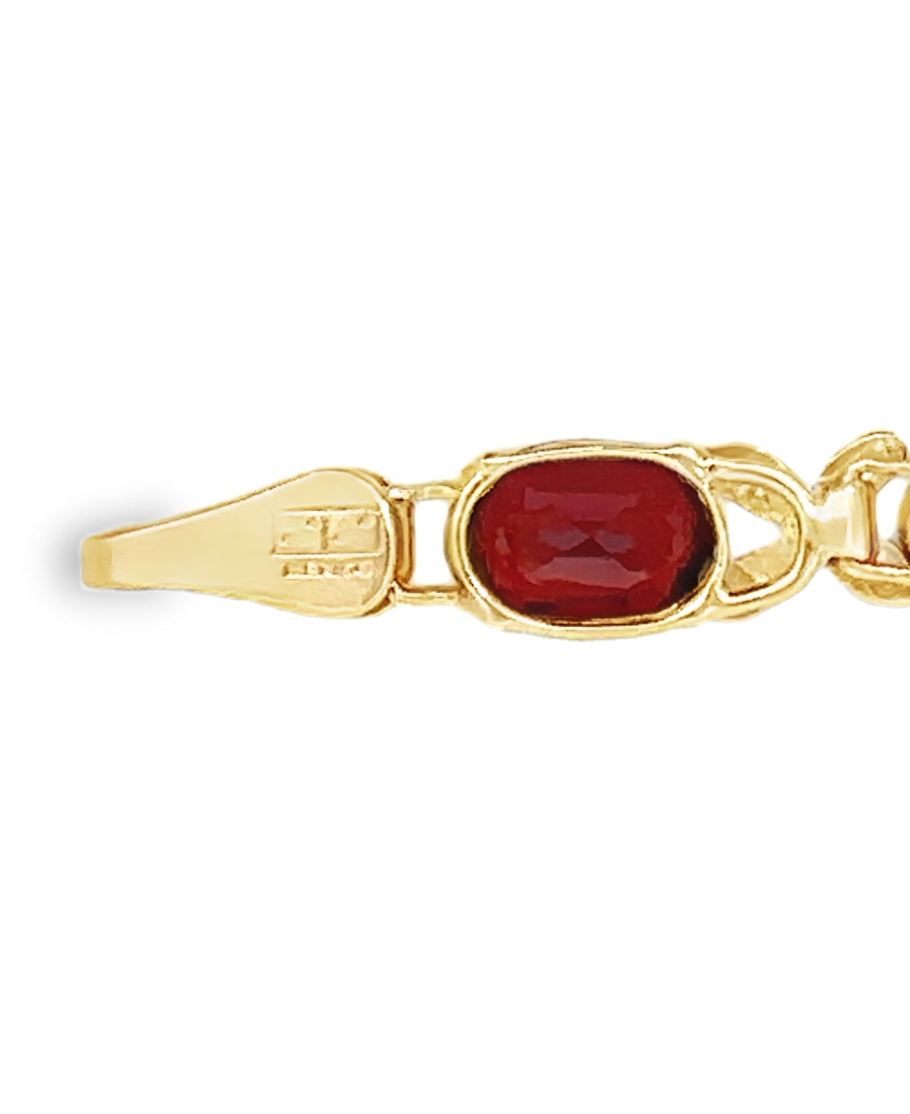 Yellow Gold Garnet Bracelet