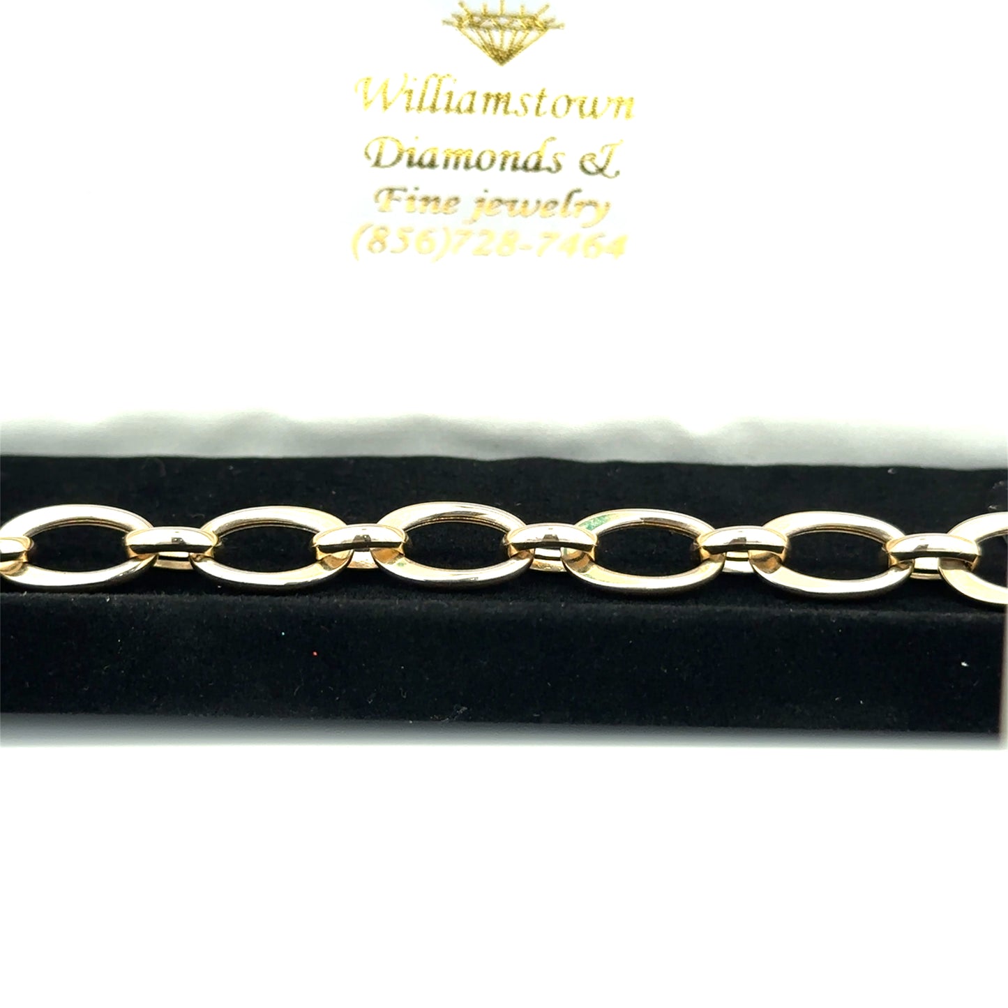 14kt yellow solid gold link bracelet vintage