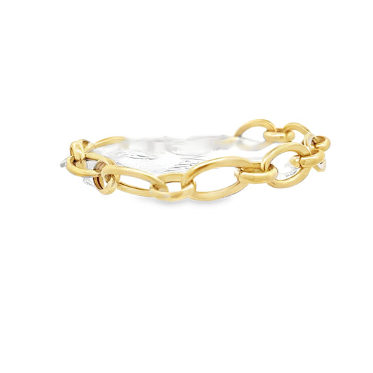 14kt yellow solid gold link bracelet vintage