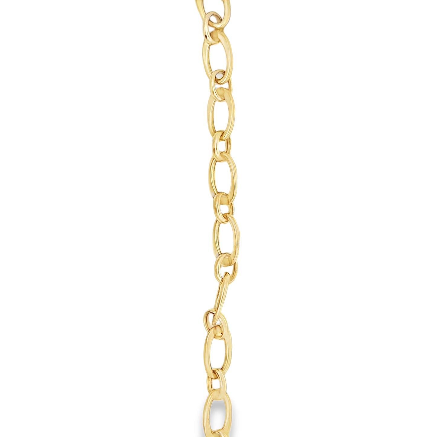 14kt yellow solid gold link bracelet vintage