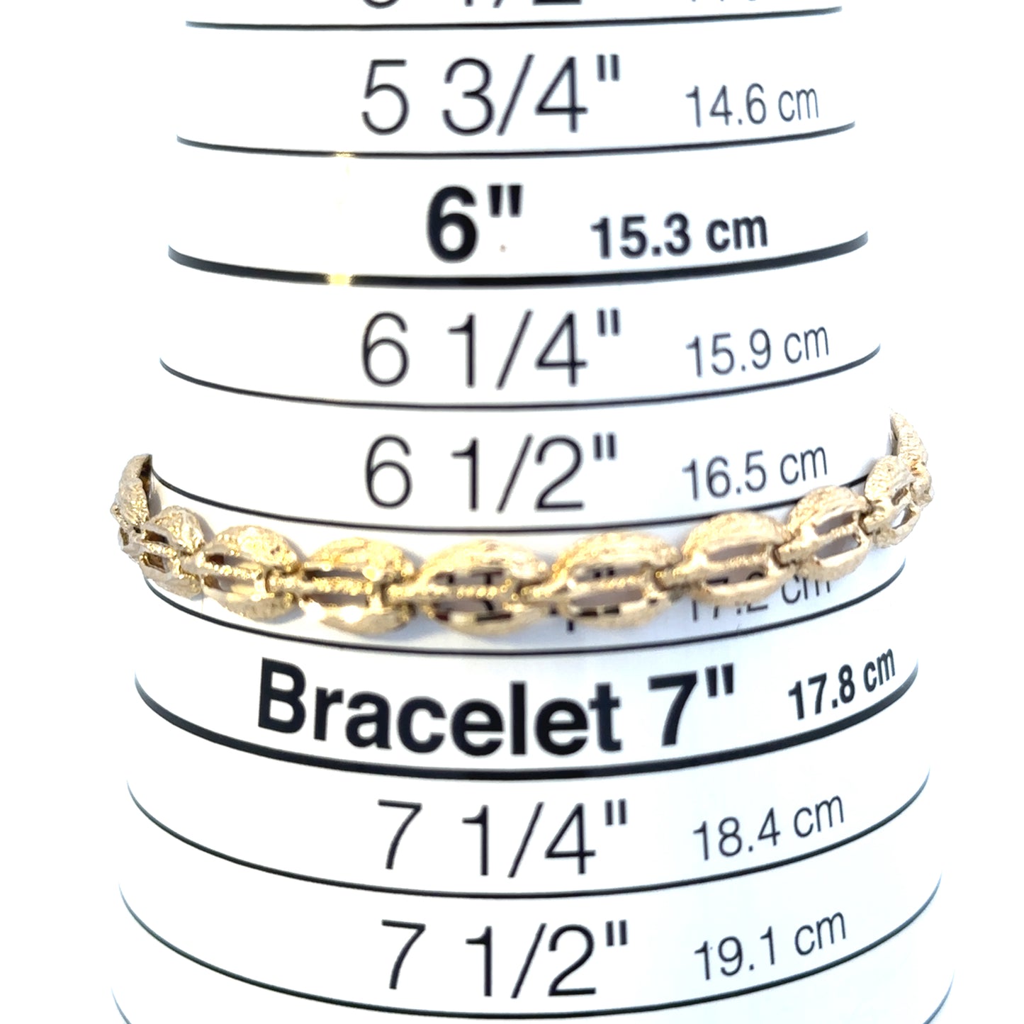 14kt yellow solid gold vintage bracelet fancy link