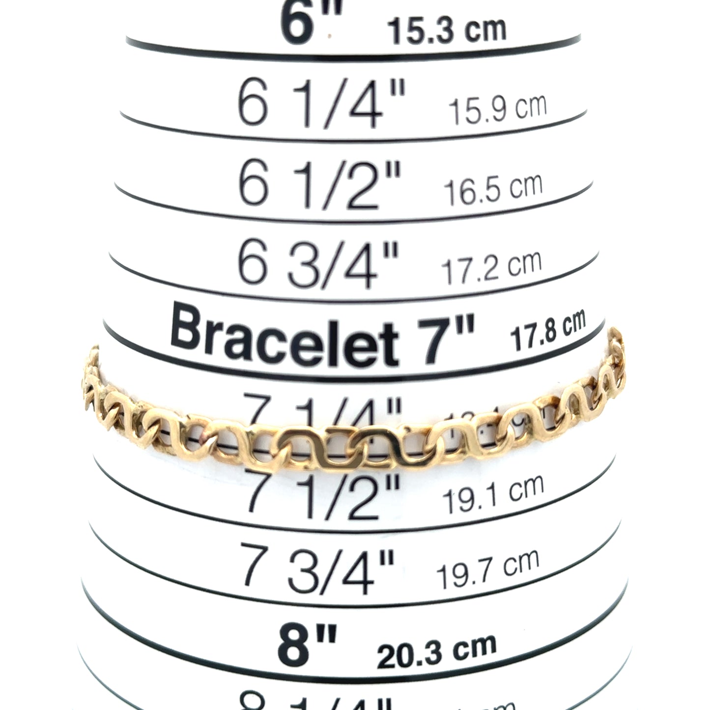 14kt yellow solid gold fancy link  vintage bracelet