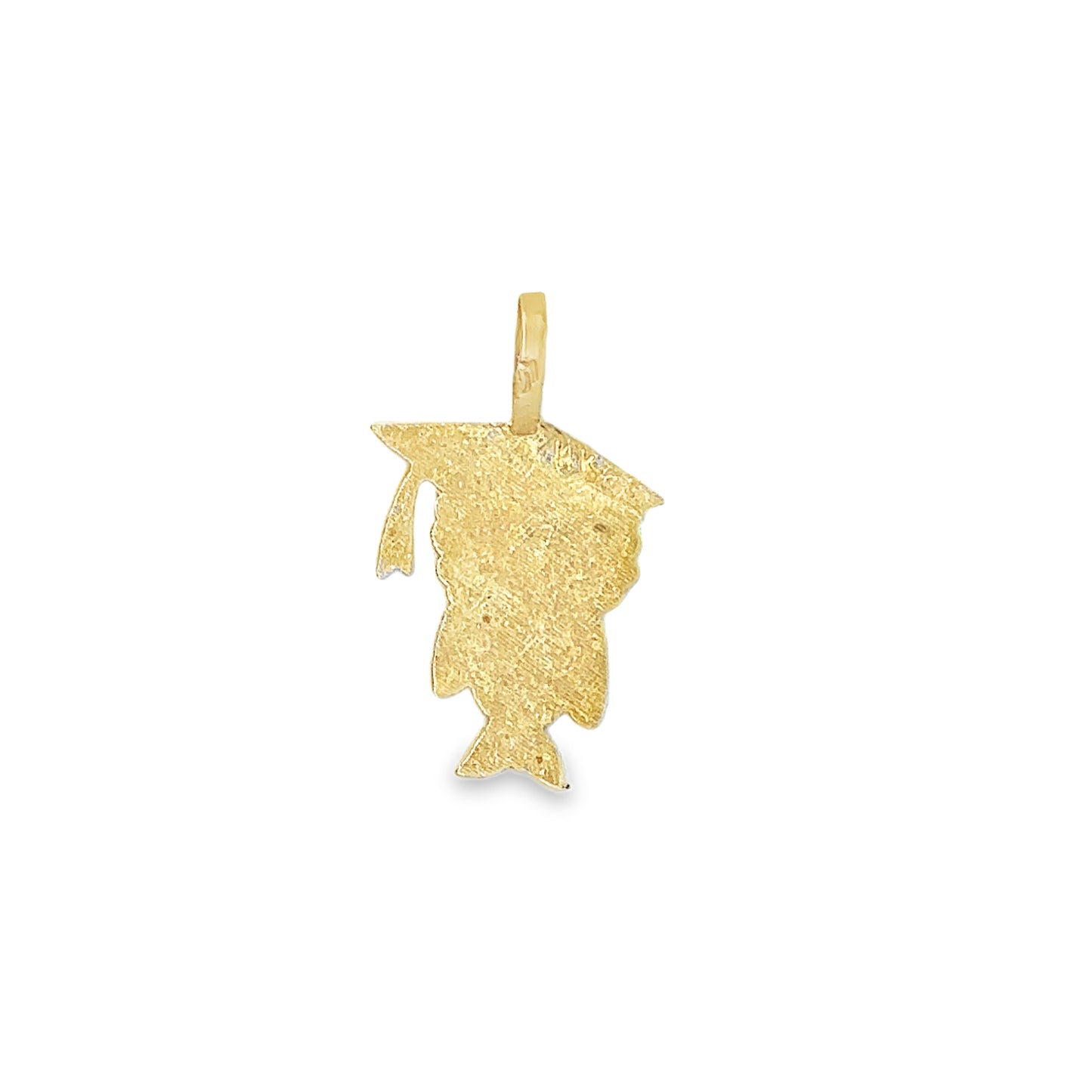 14kt yellow solid gold owl charm