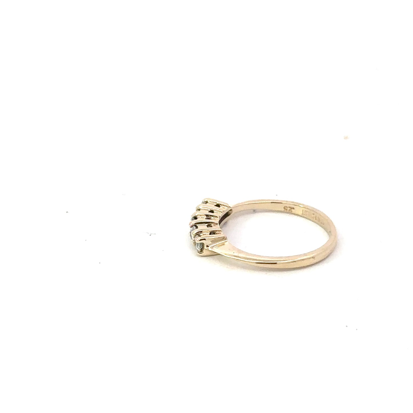 14kt yellow solid gold diamond ring