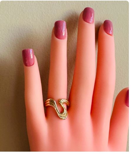 14kt yellow  solid gold customizable ring