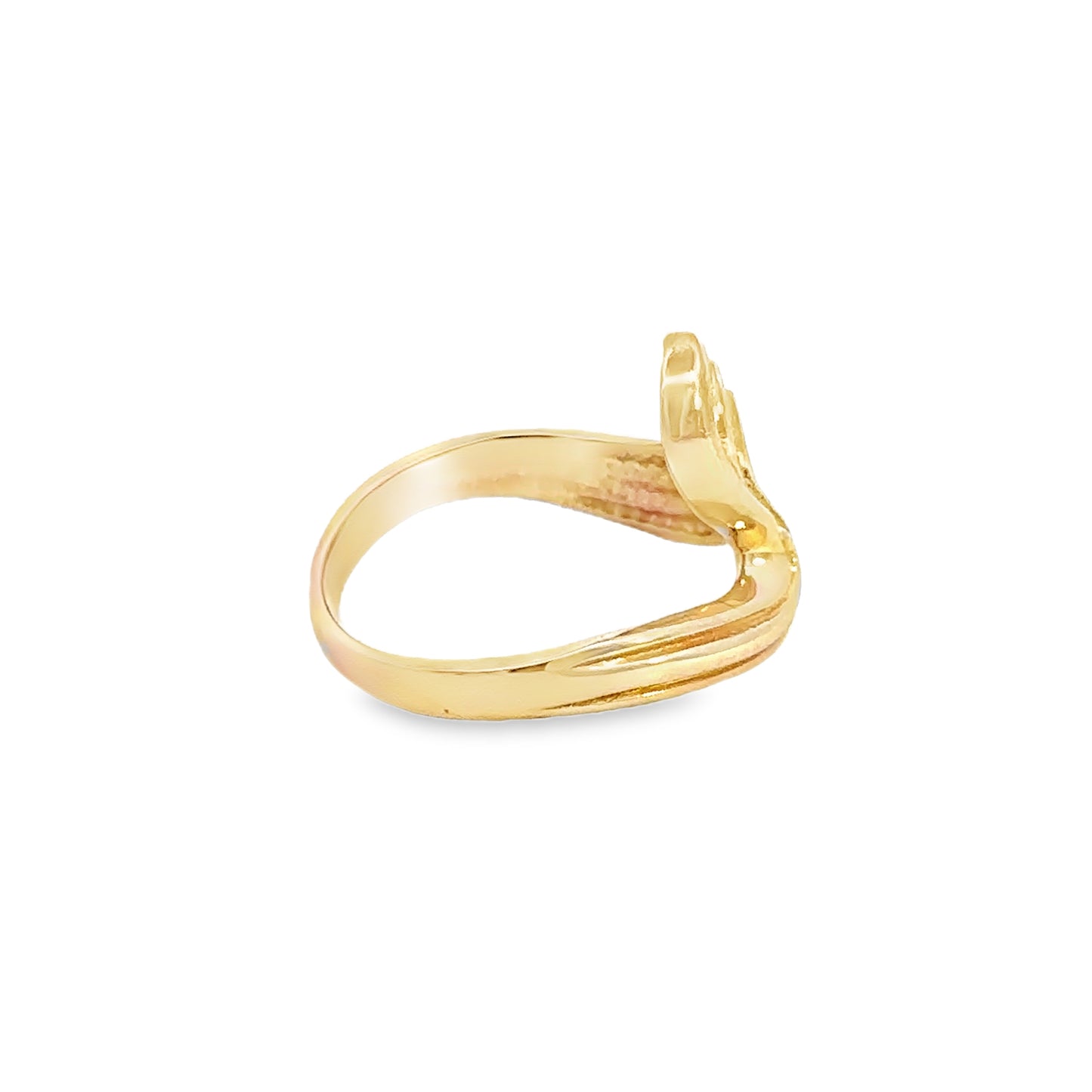 14kt yellow  solid gold customizable ring