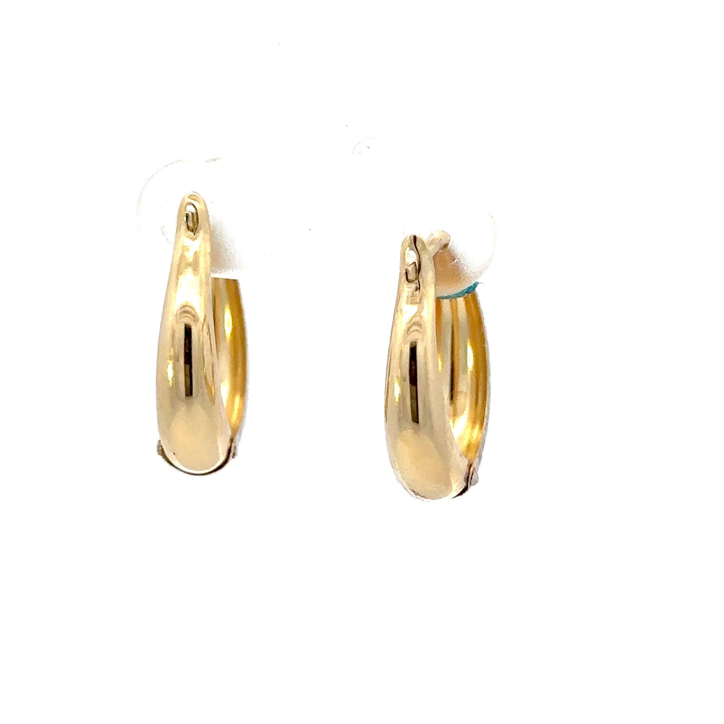 14kt solid yellow gold two tone  earrings