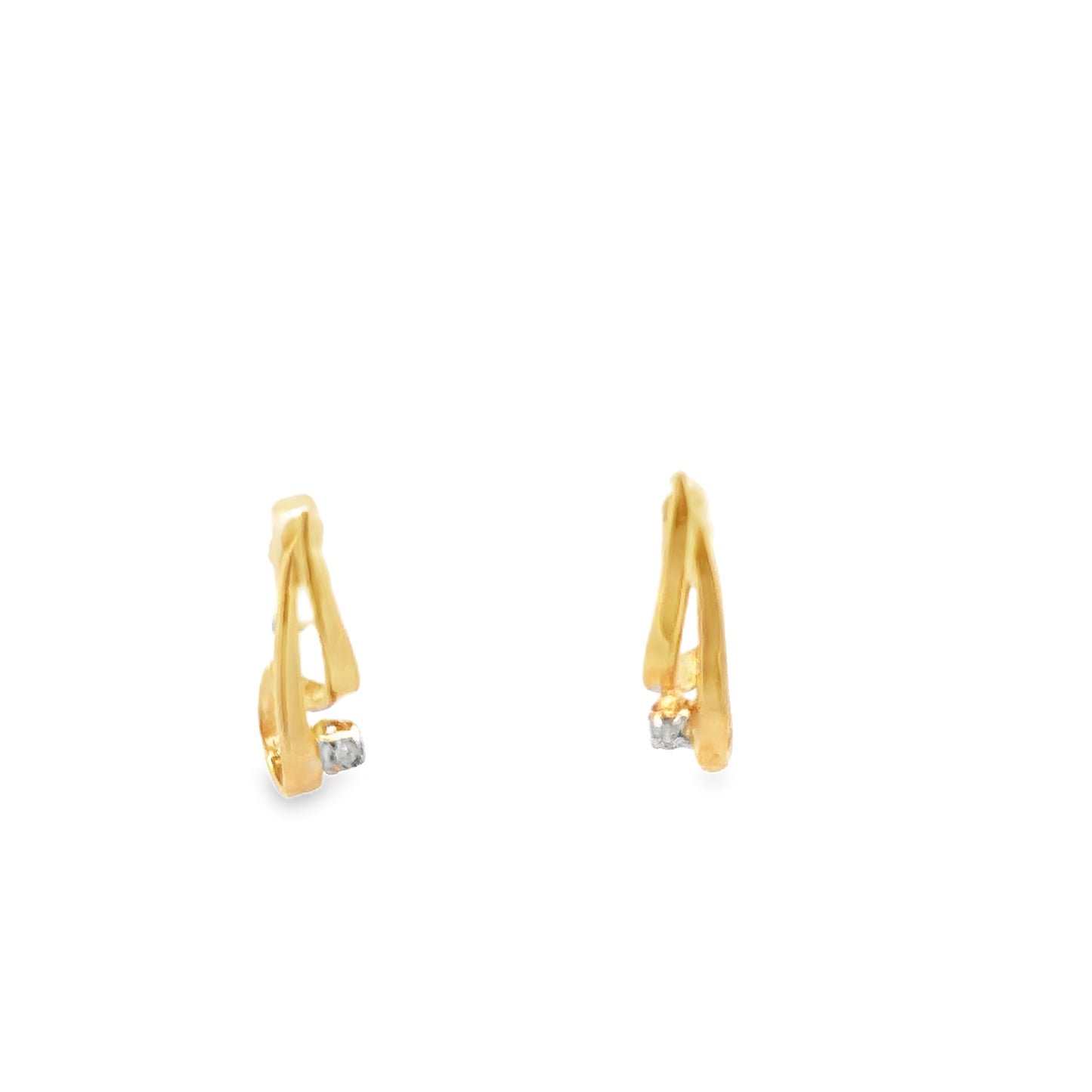 14kt yellow  solid gold  earrings