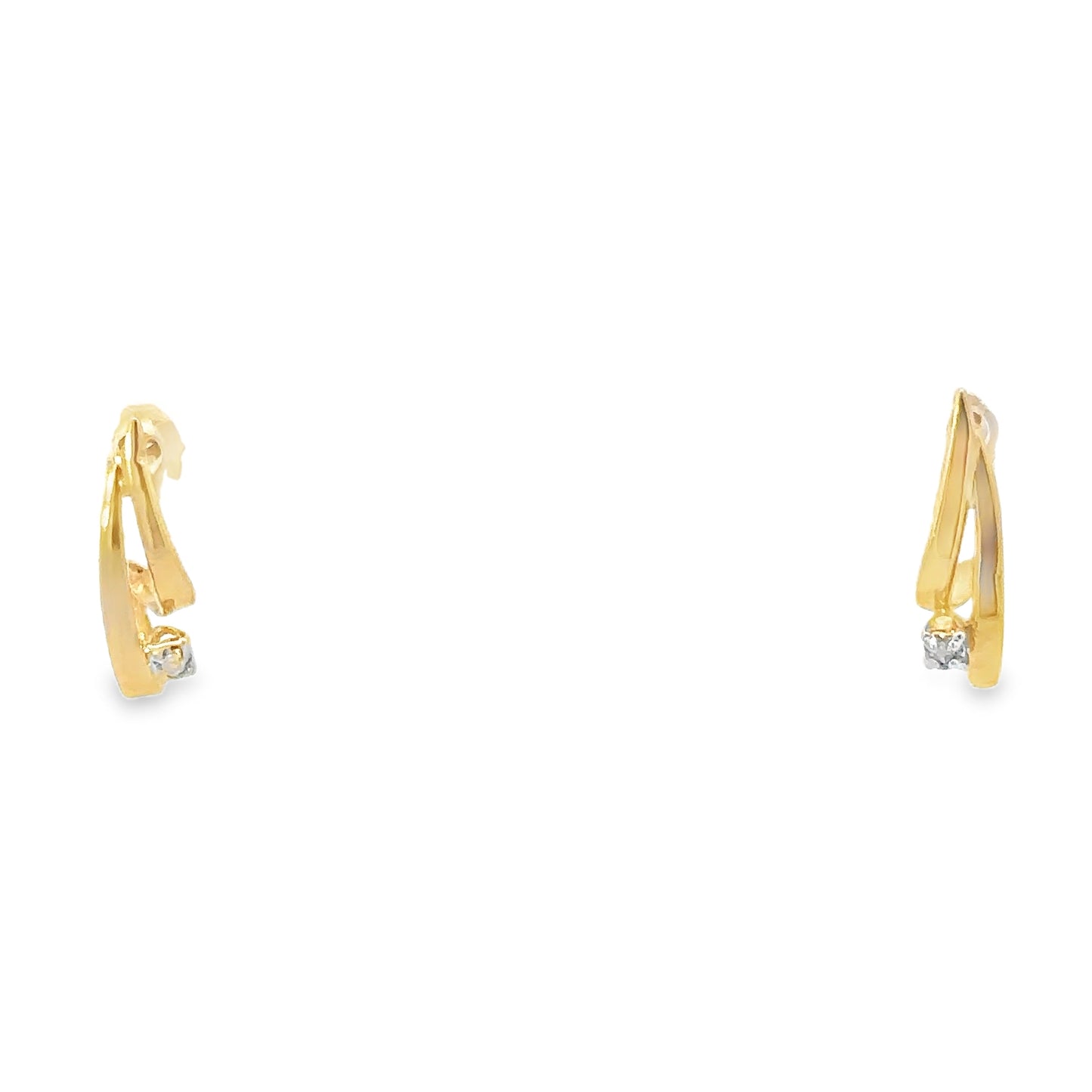 14kt yellow  solid gold  earrings
