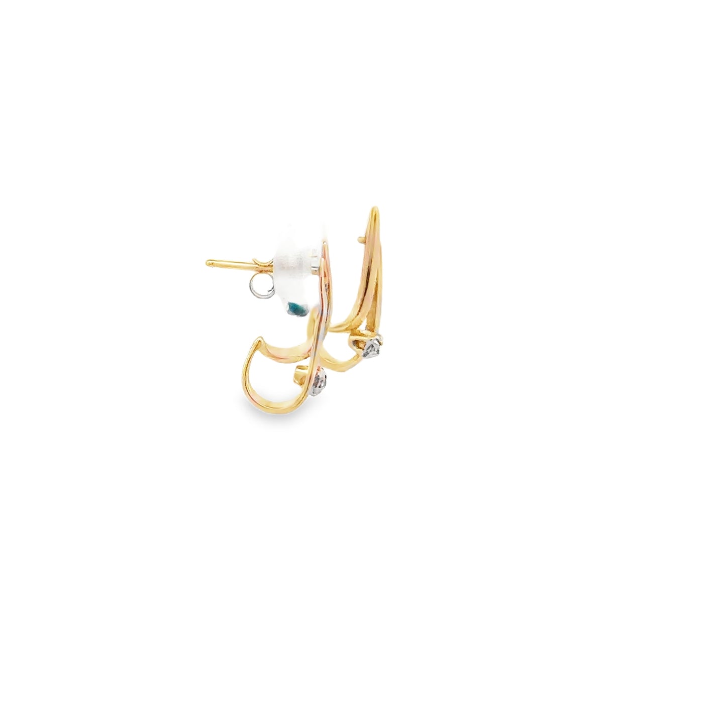 14kt yellow  solid gold  earrings