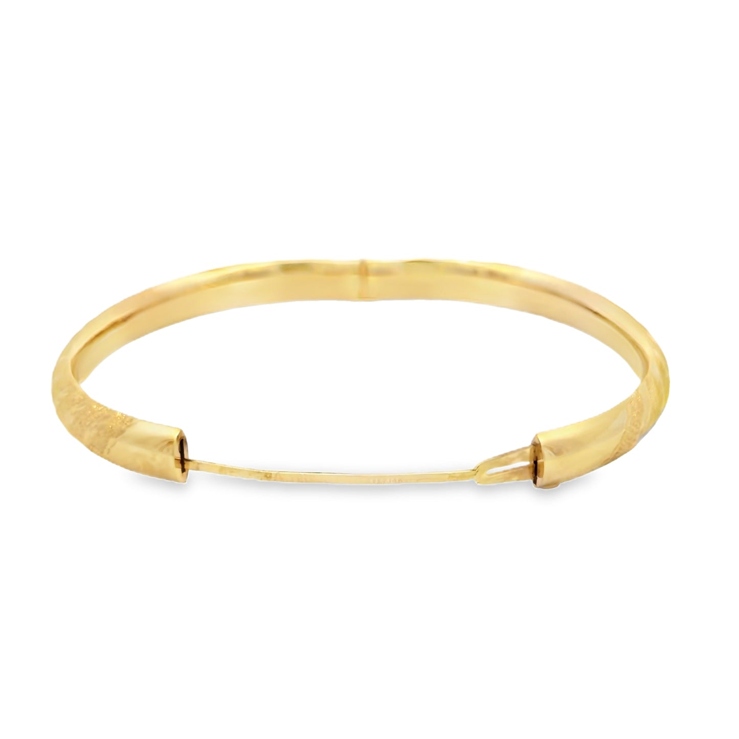 14kt yellow gold bangles diamond finish