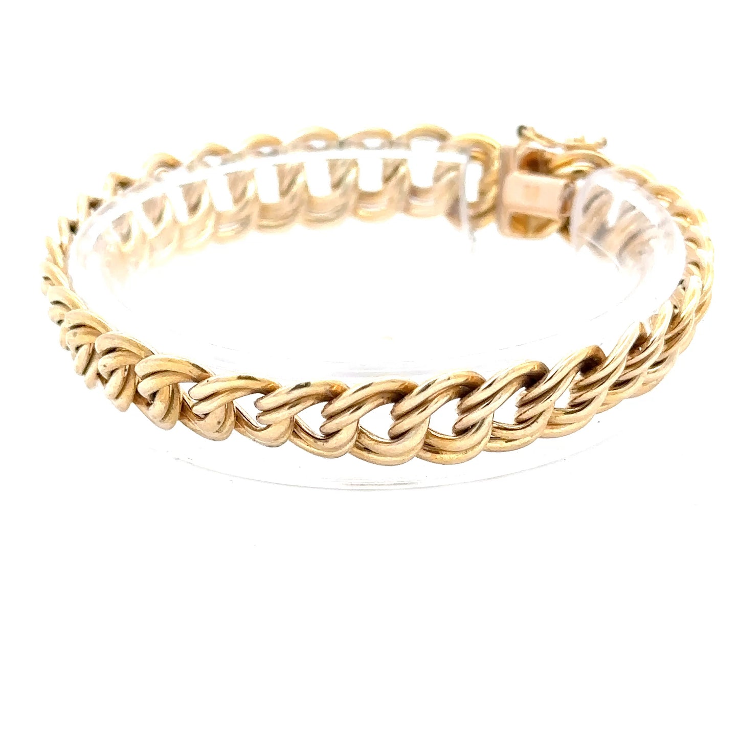 14kt yellow  solid gold  link bracelet vintage