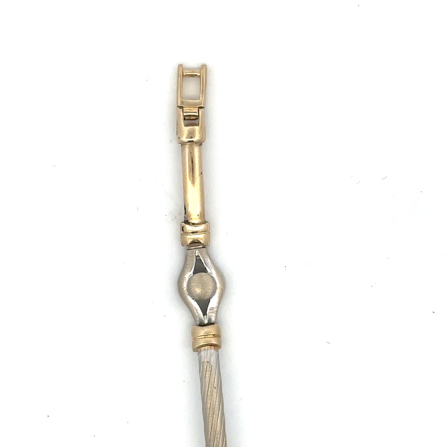 14kt  yellow and white  solid gold designer link  bracelet vintage
