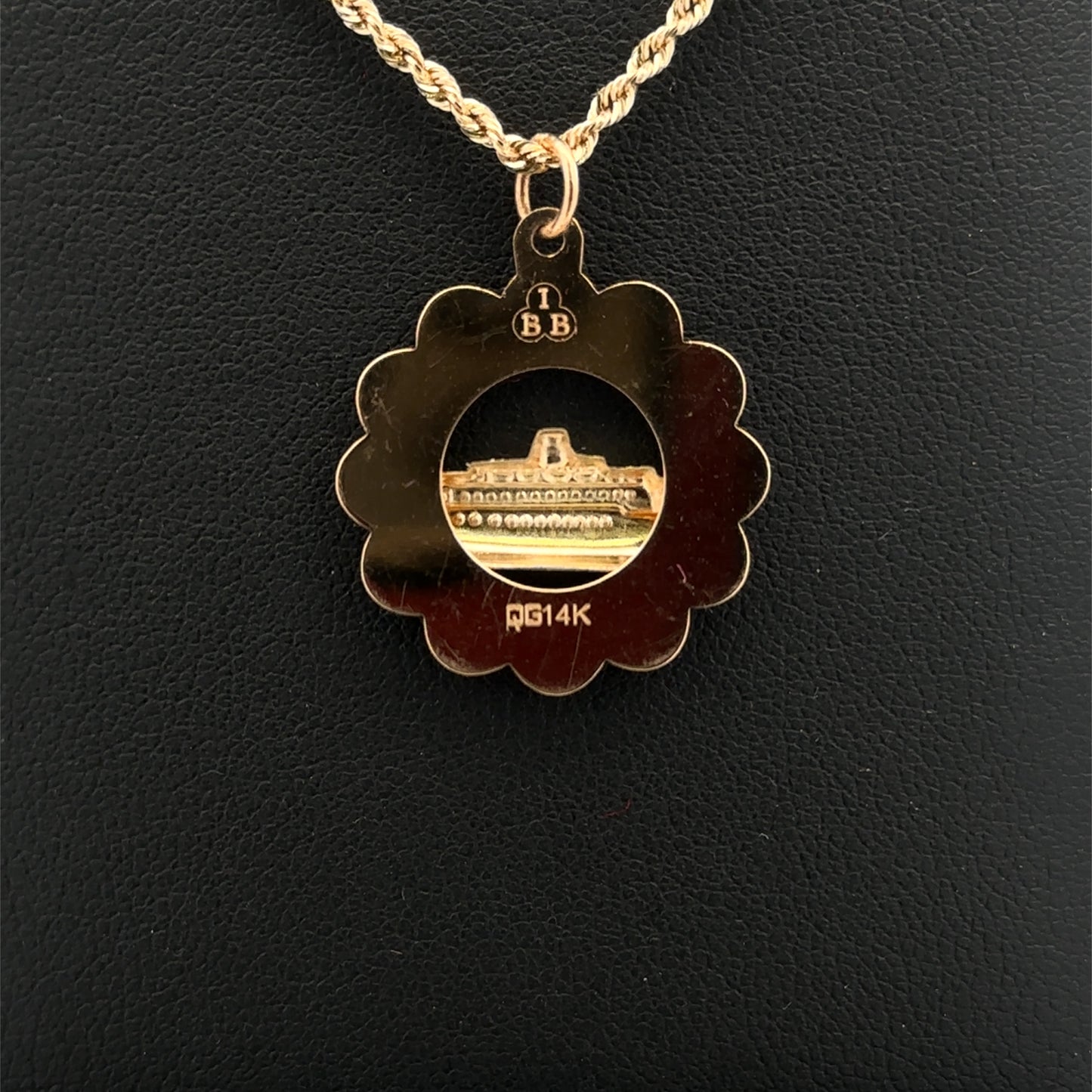14kt yellow solid gold Alaska charm