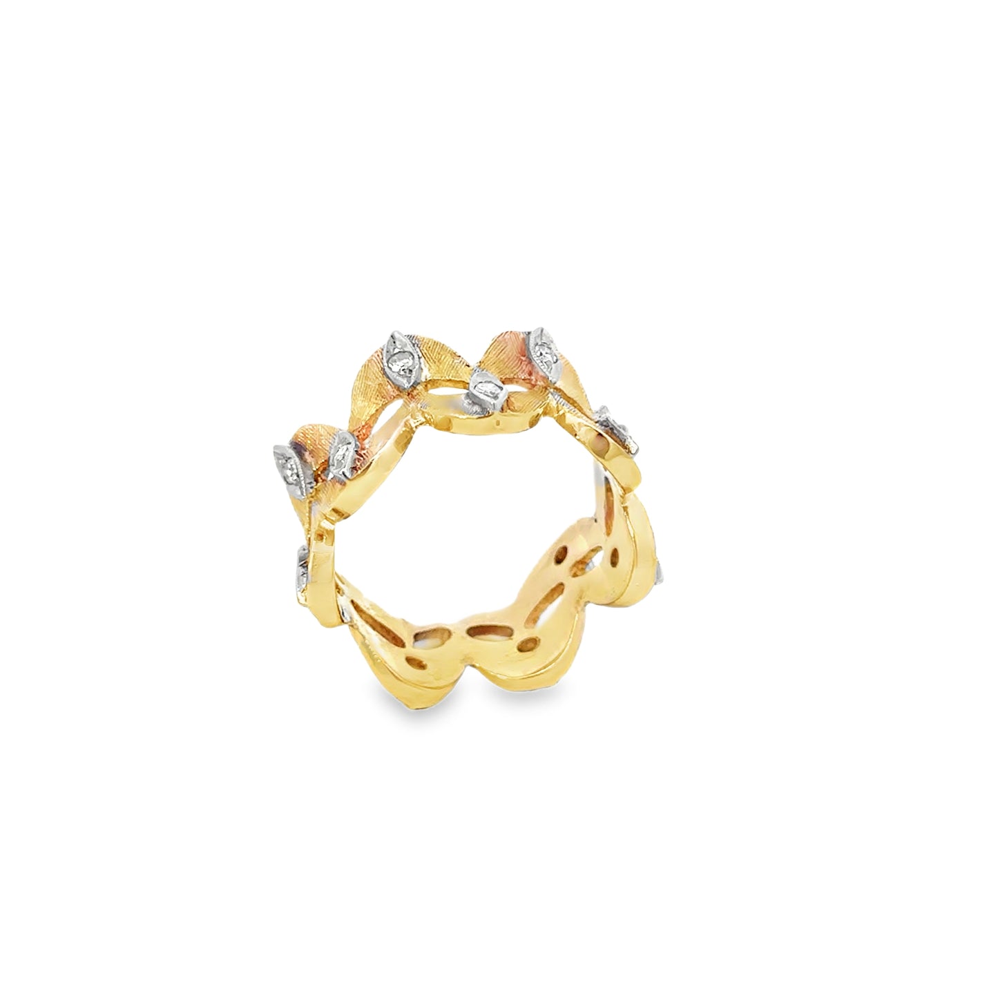 14kt yellow gold vintage wide band ring