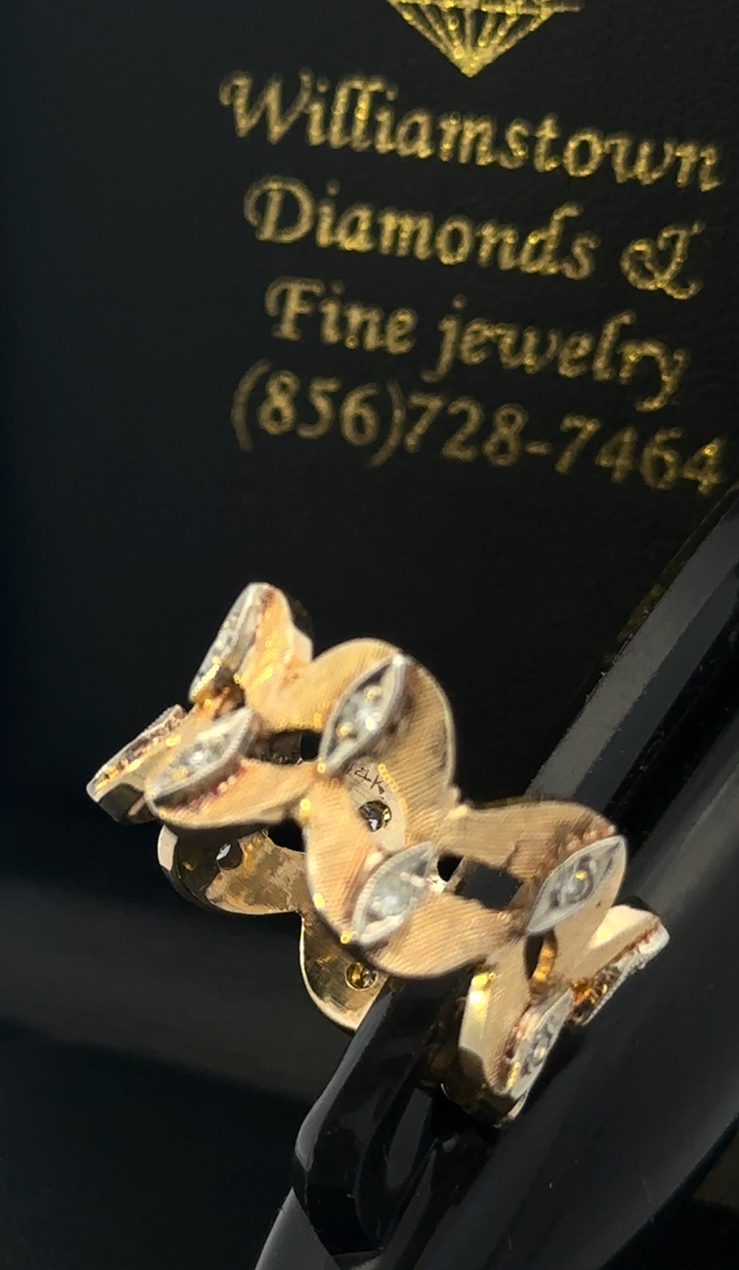 14kt yellow gold vintage wide band ring