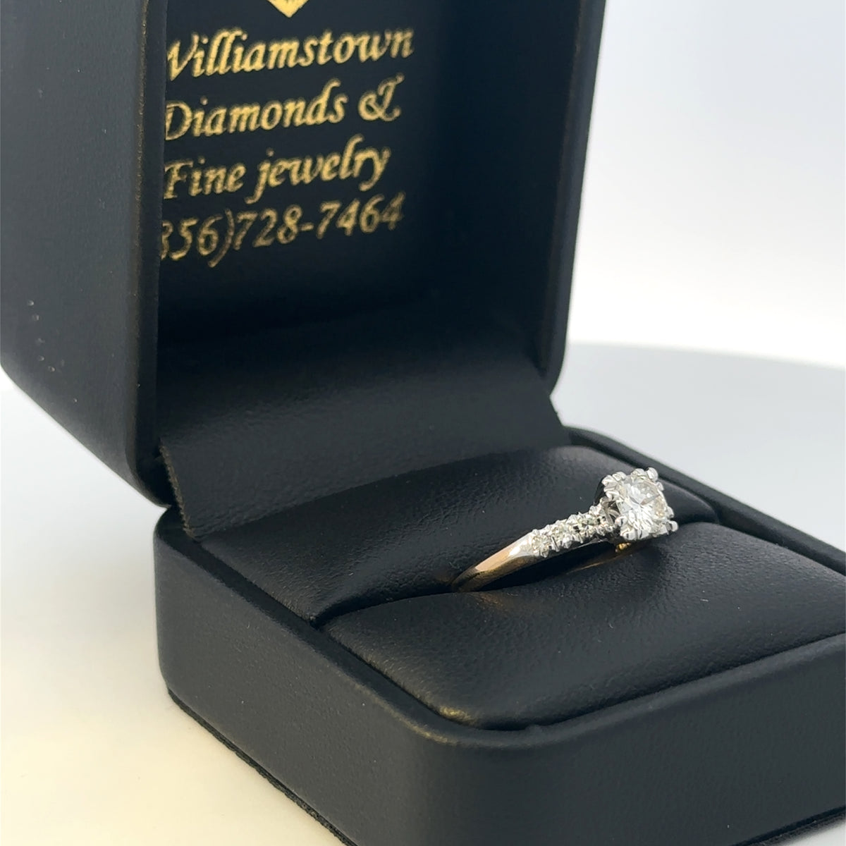 Vintage 14K Two-Tone Gold 0.50 CT Diamond Engagement Ring – 1950s