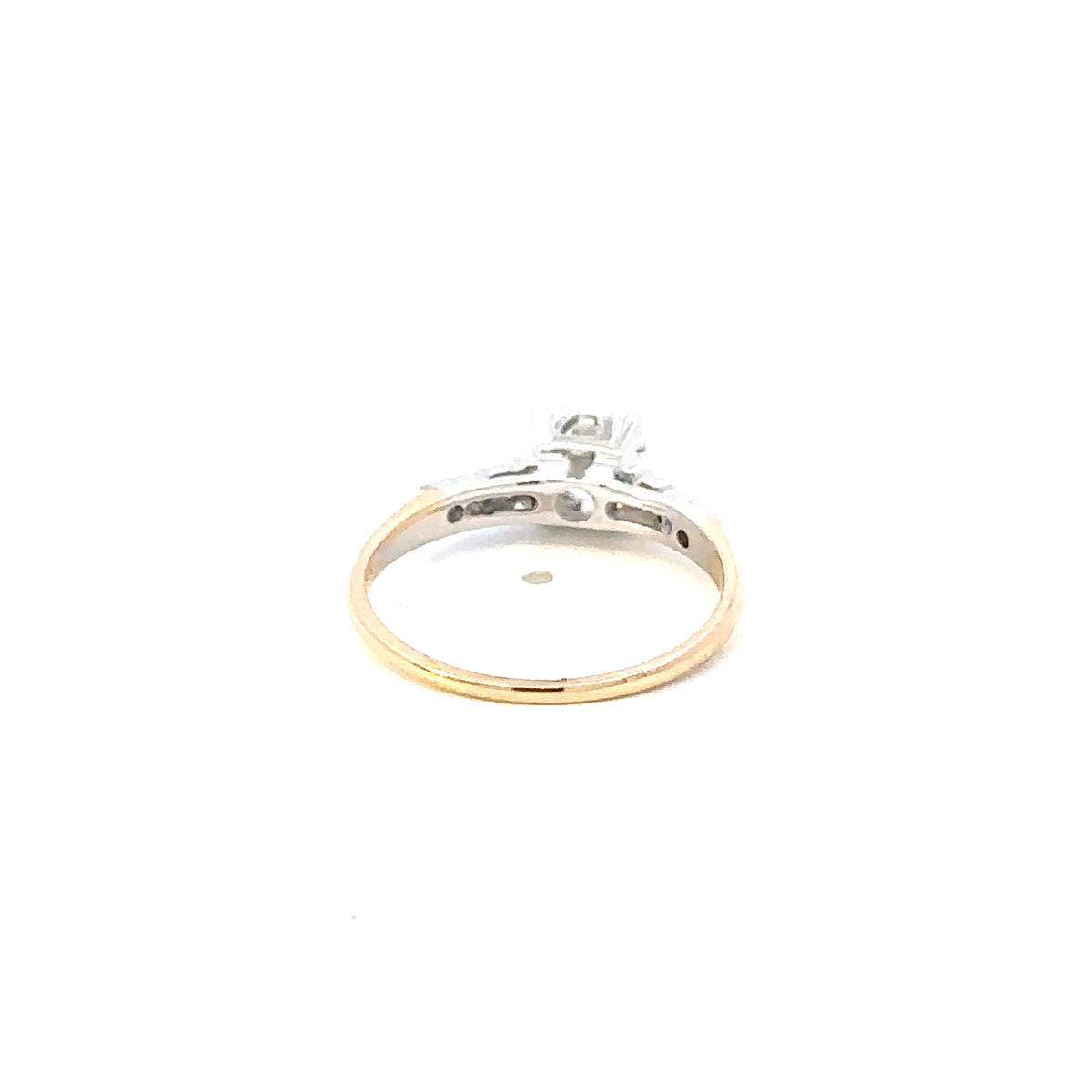 Vintage 14K Two-Tone Gold 0.50 CT Diamond Engagement Ring – 1950s