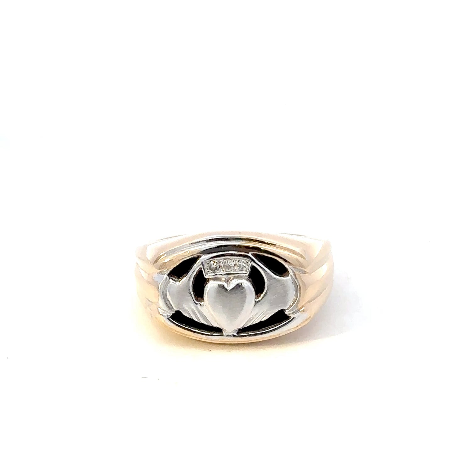 14kt solid gold claddagh ring vintage