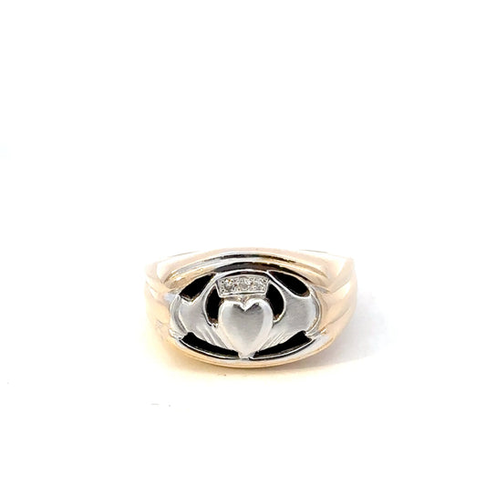 14kt solid gold claddagh ring vintage