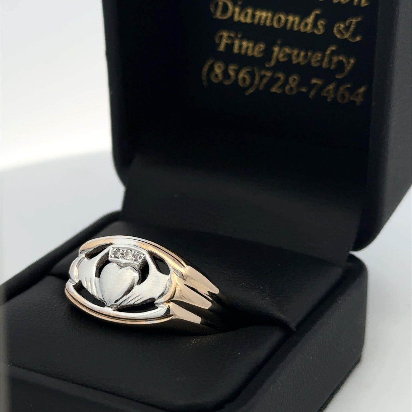 14kt solid gold claddagh ring vintage