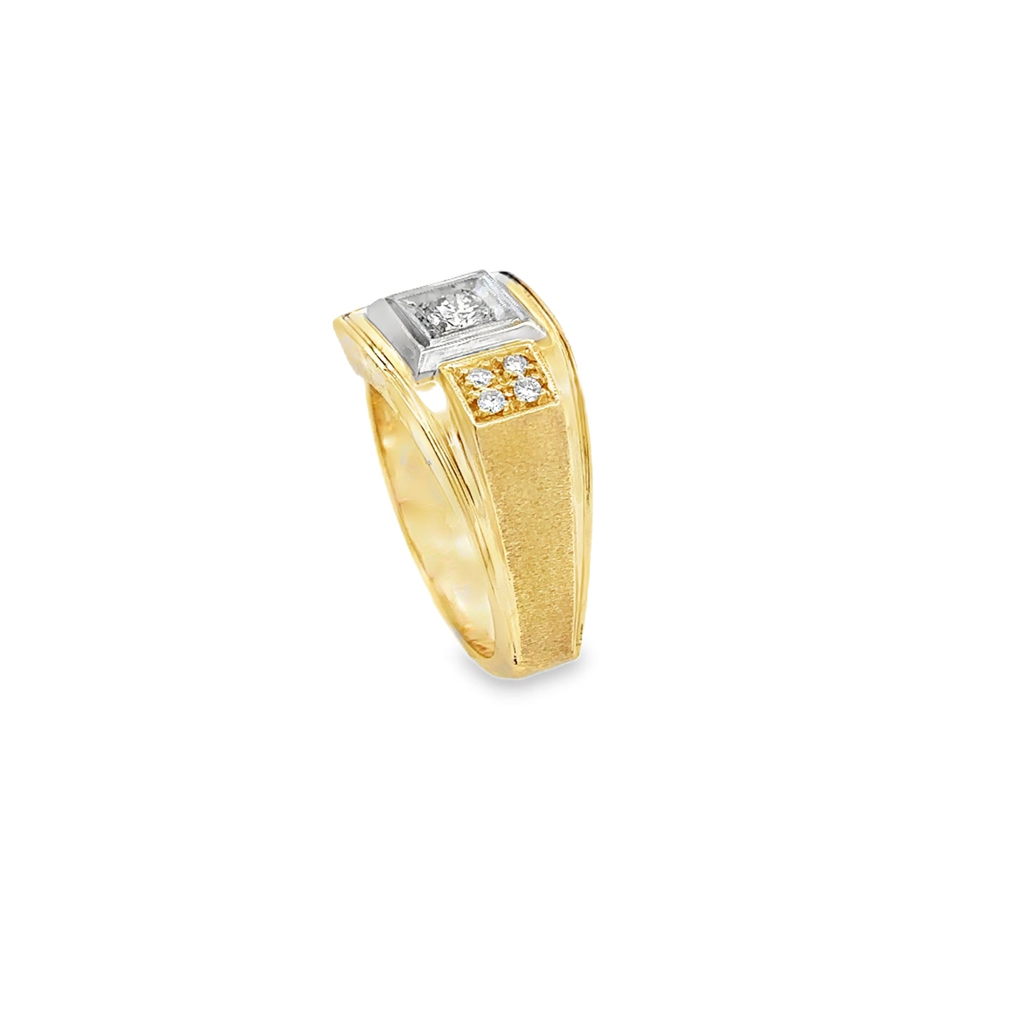 Vintage Men’s Diamond Ring – 14K Solid Gold