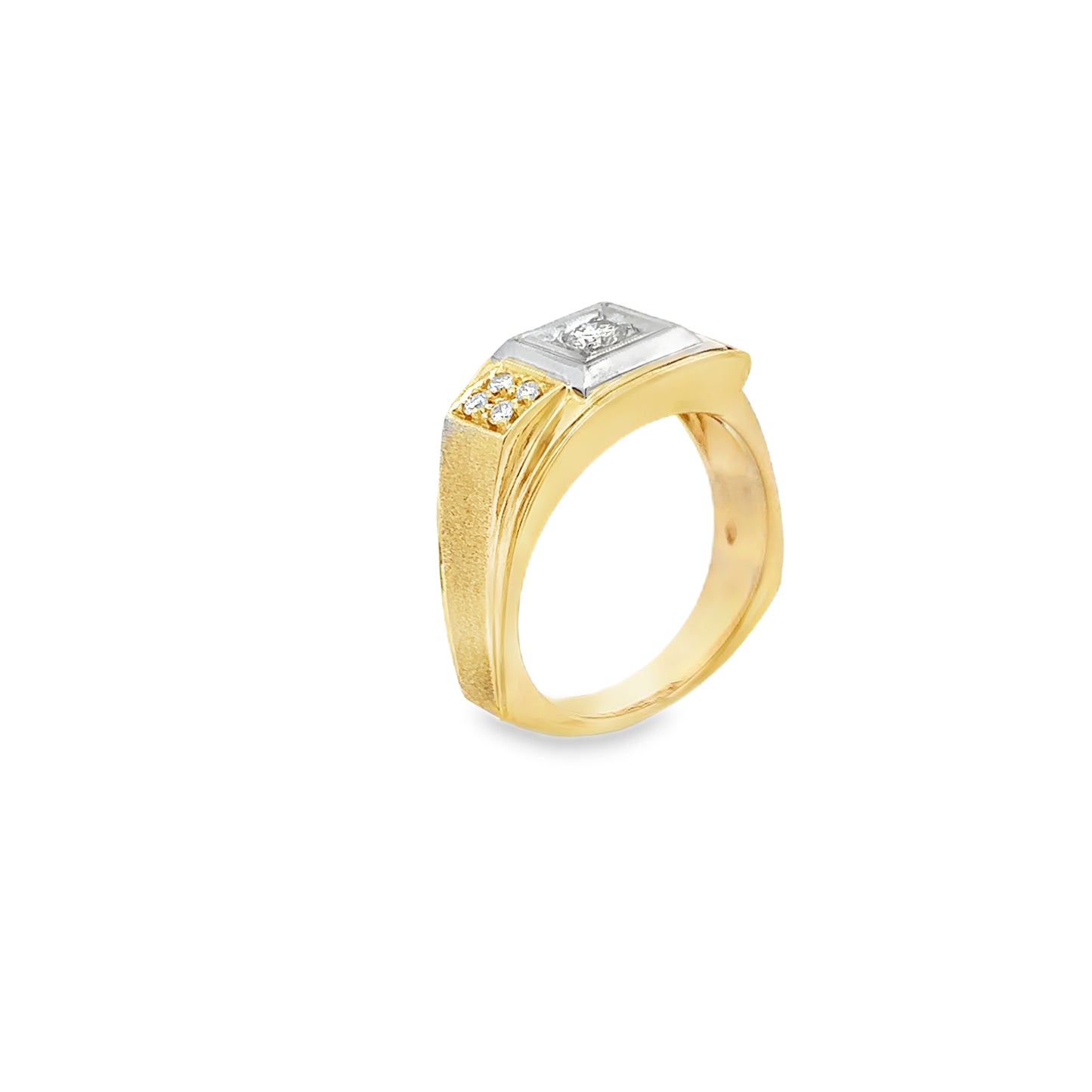 Vintage Men’s Diamond Ring – 14K Solid Gold